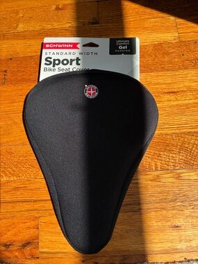 Schwinn Black Sport Gel Bike Seat Cover with Red Logo